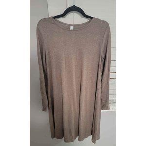 Tan Long Sleeve Dress